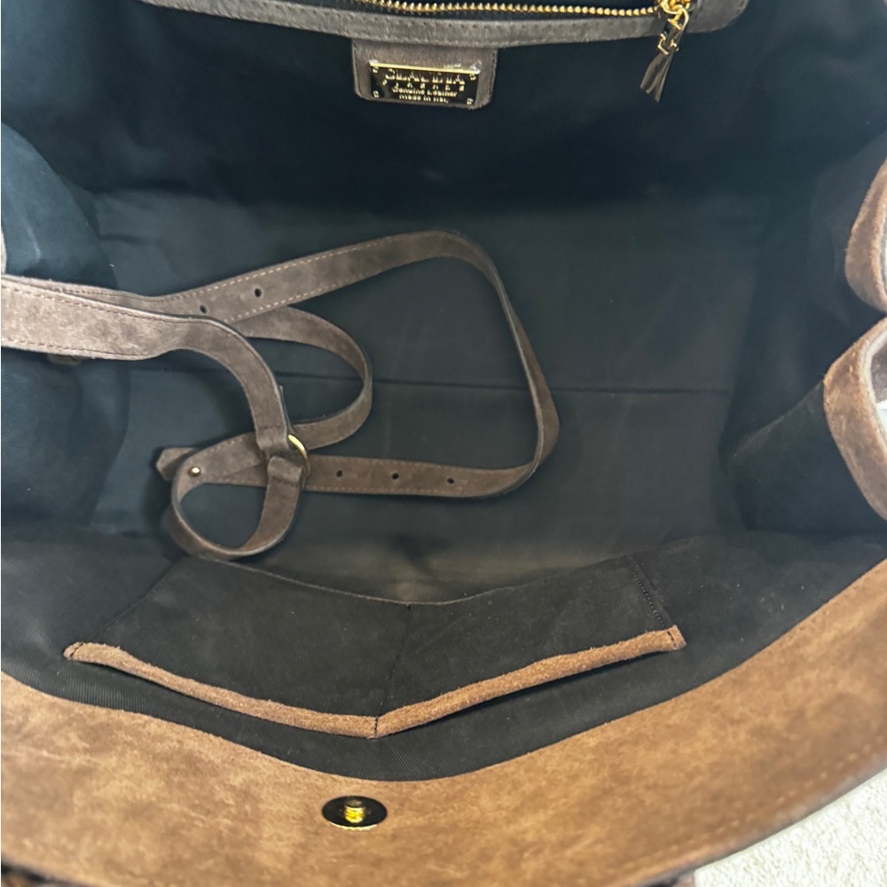 Viral CLAUDIA FIRENZE Chocolate Brown
Suede Leather Tote Satchel Bag 🤎 - Picture 11 of 13